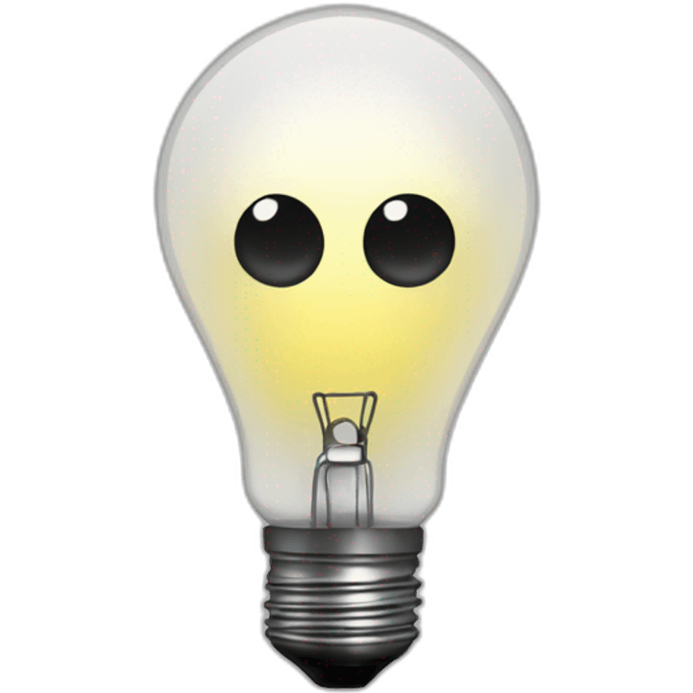 bulb with black eyes emoji