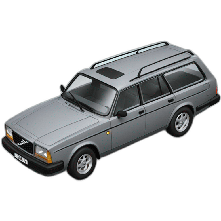 grey volvo 240 estate emoji