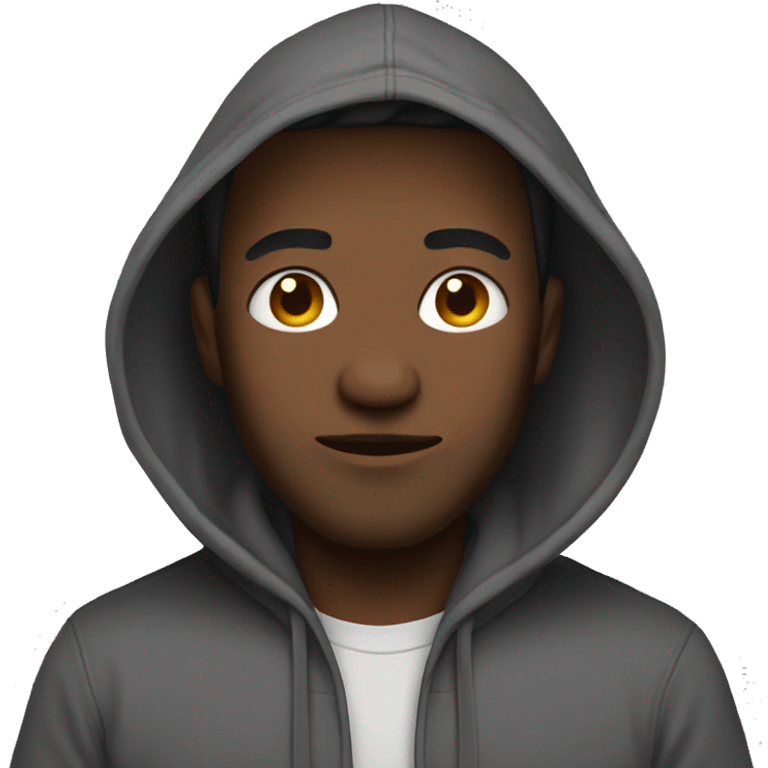 Man with hoodie emoji