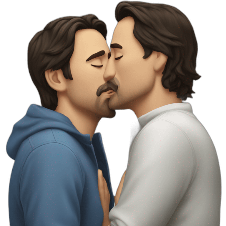 pablo iglesias and pedro sanchez kissing emoji