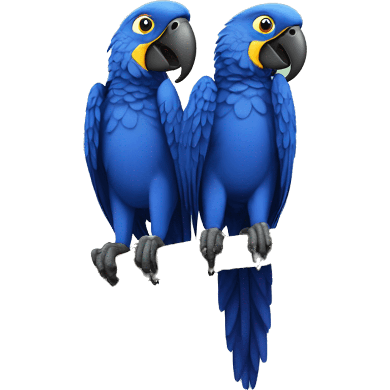 Hyacinth Macaw pair Full Body love happy smie emoji