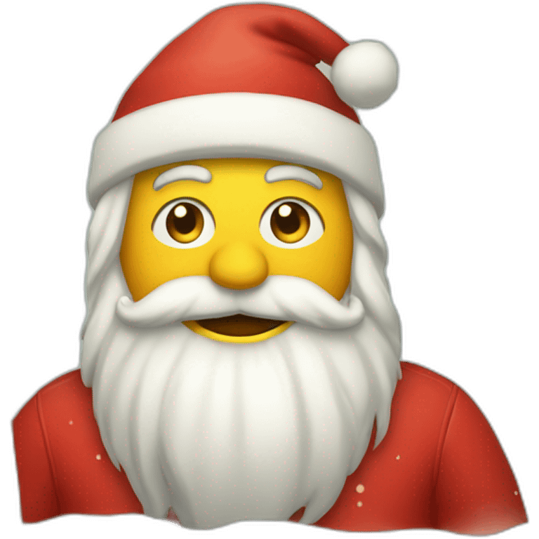 Pere noël en ski emoji