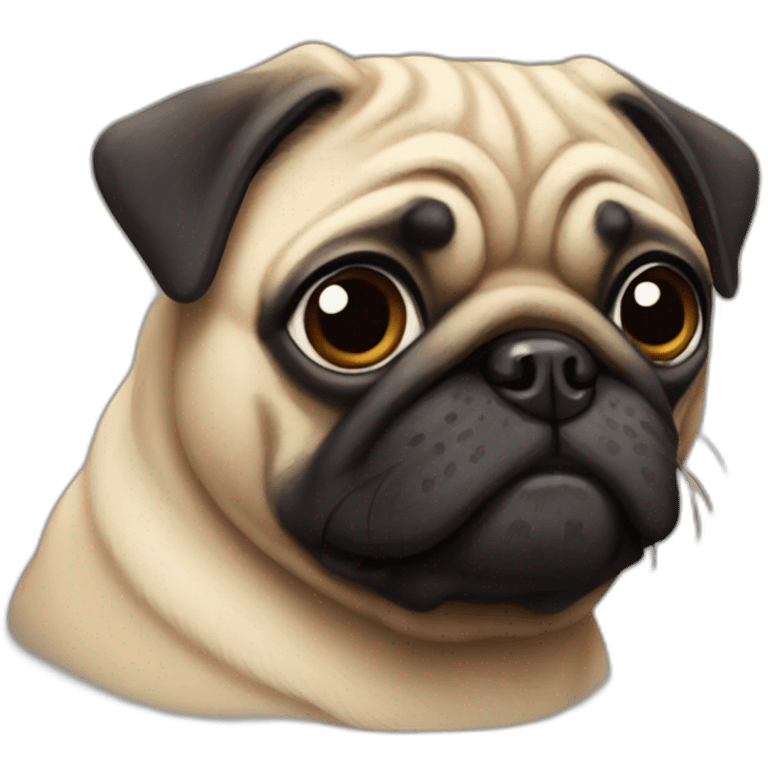 pug with a beard emoji