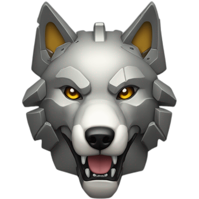 mecha wolf head emoji