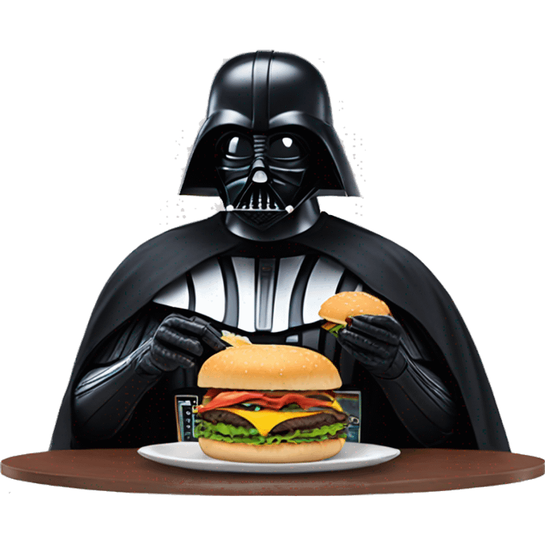 darth vader eating burger emoji