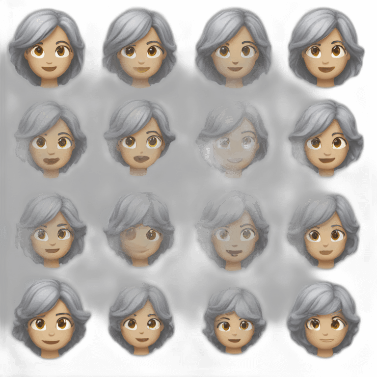 Woman grey hair reset button emoji