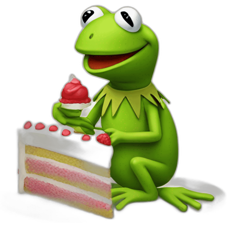 kermit eating cake emoji