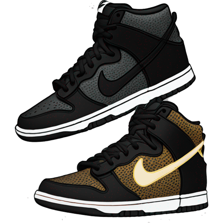 black Nike Dunk high emoji