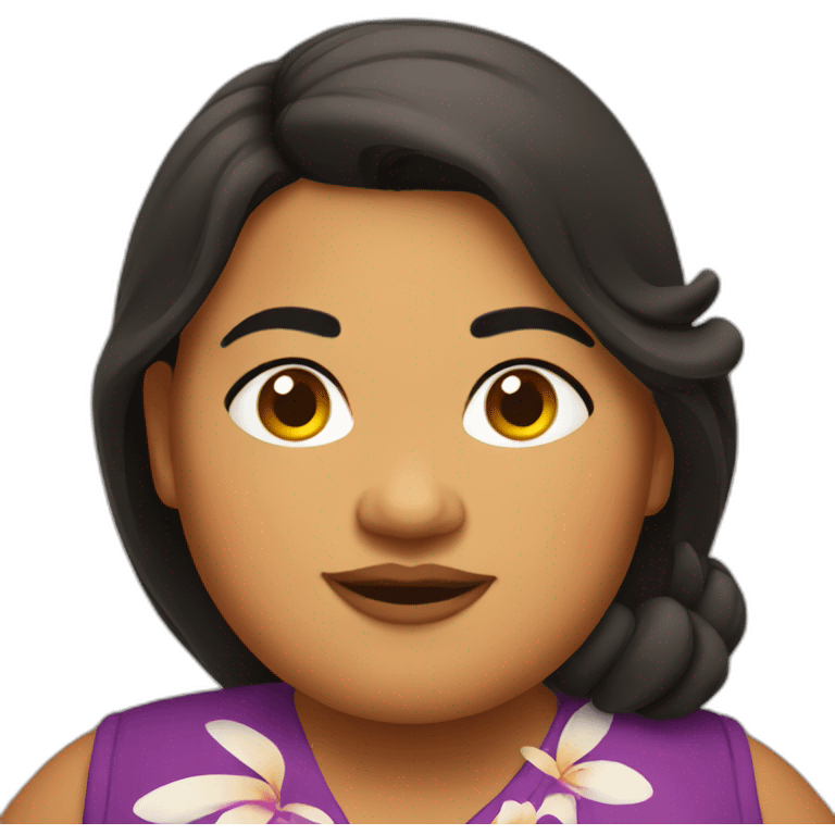 Fat Polynesian Woman emoji