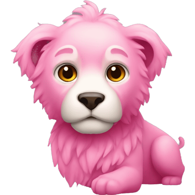 un leon de color rosa emoji