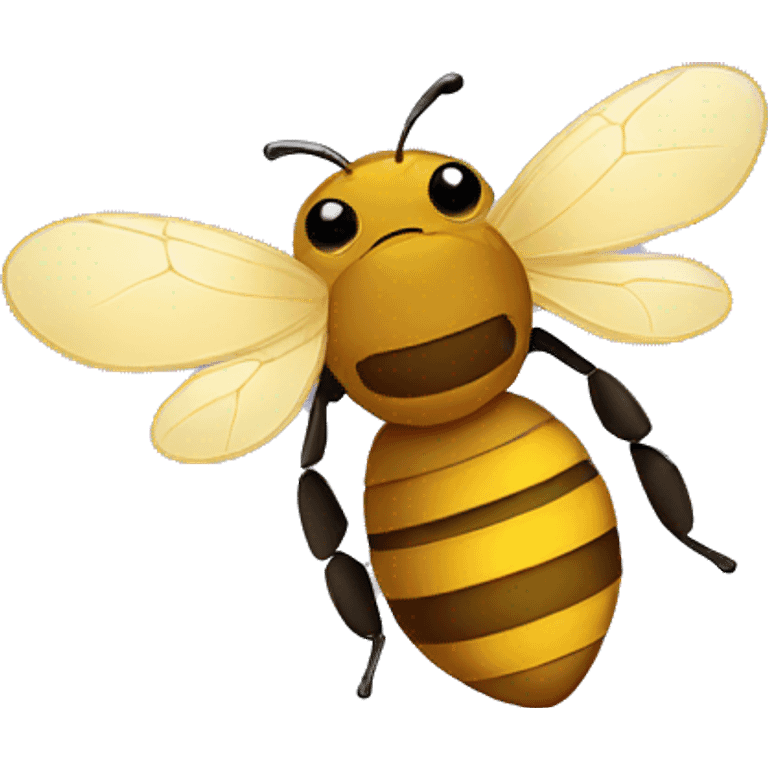 honey covering a bee emoji