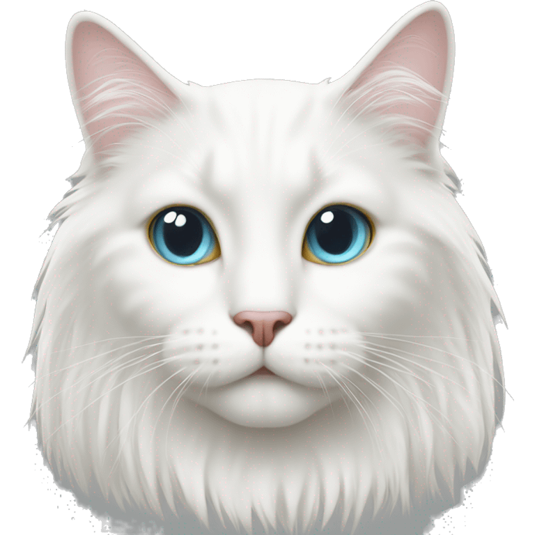 white long haired cat emoji