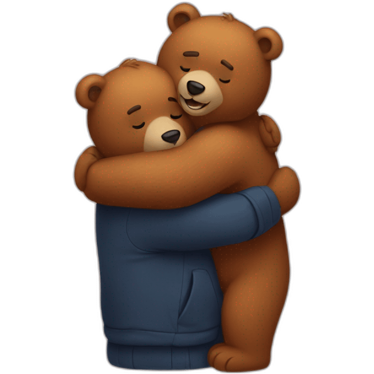 bears hugging emoji