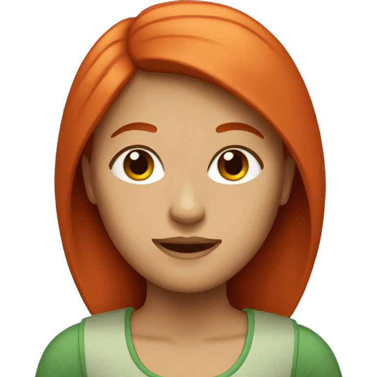 lady with straight red hair emoji