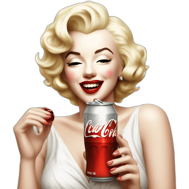 marilyn monroe drinking a Coke emoji