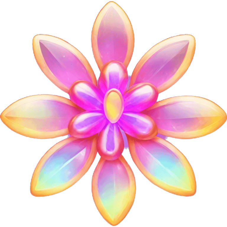 Neon gemstone flower  emoji