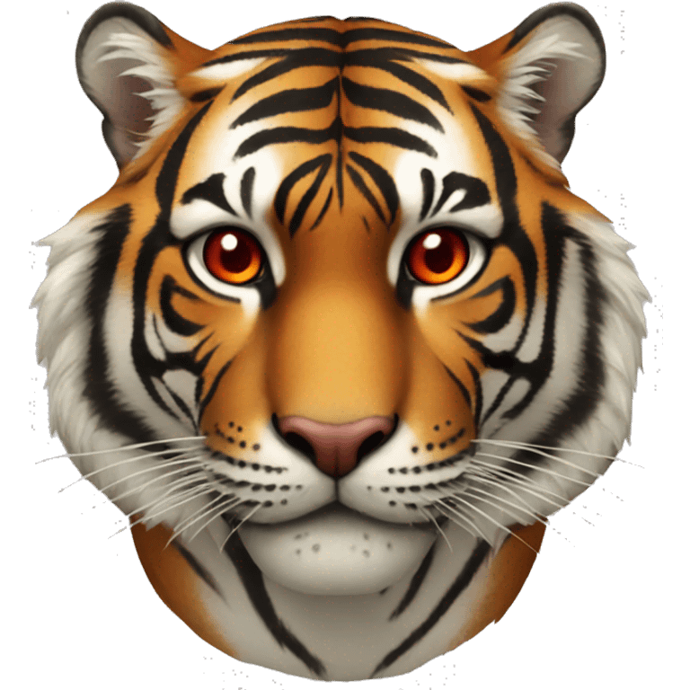 Tigre avec des yeux rouges  emoji