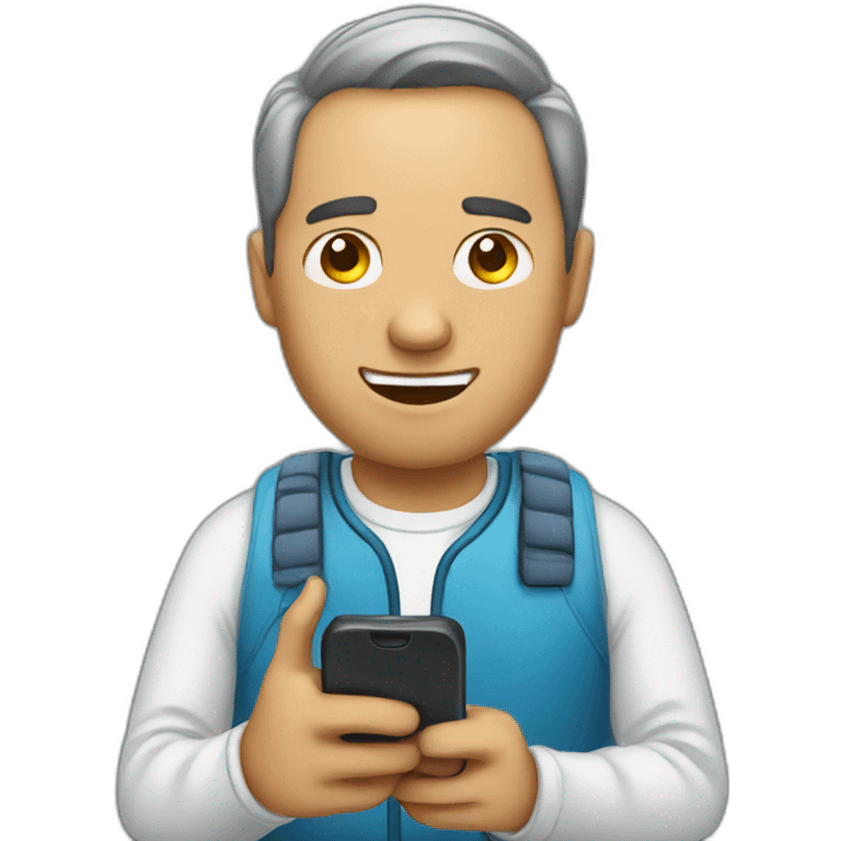 Man with phone emoji