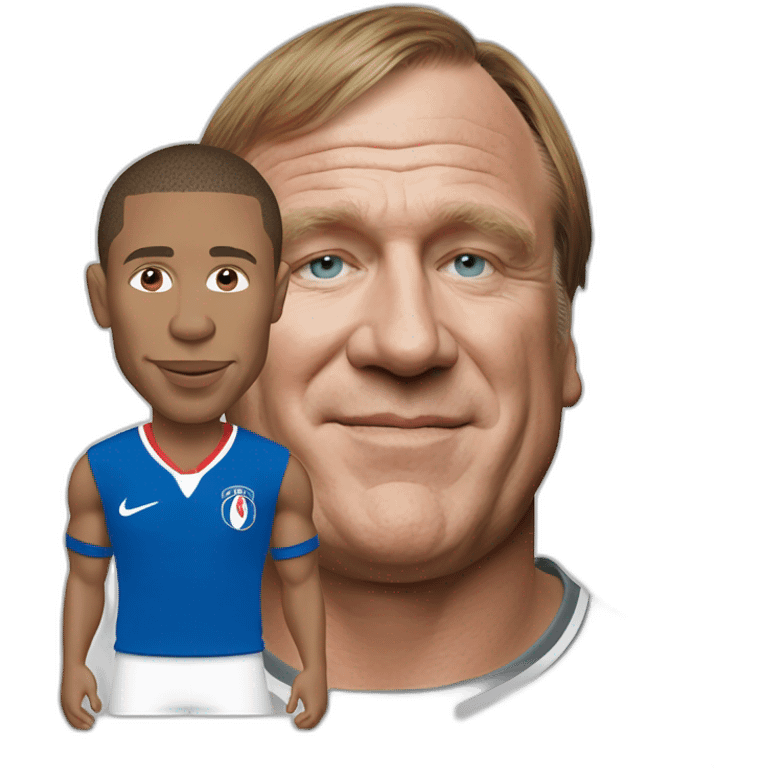 Kilian Mbappe avec Gérard depardieu emoji