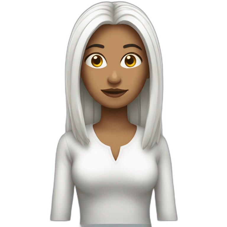 White angela emoji