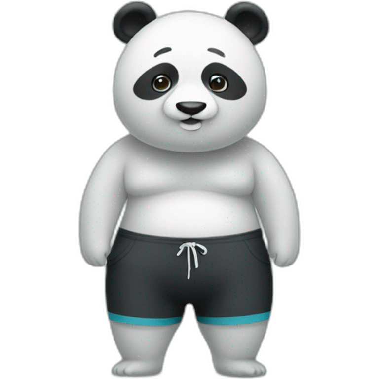 a panda bear in swimming pant emoji