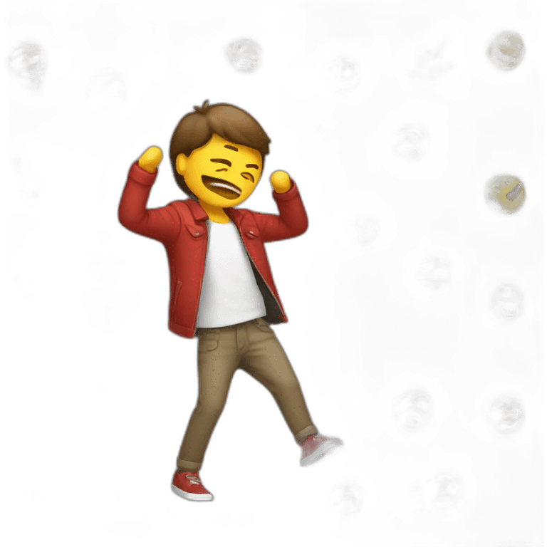 Personne qui fait un dab emoji