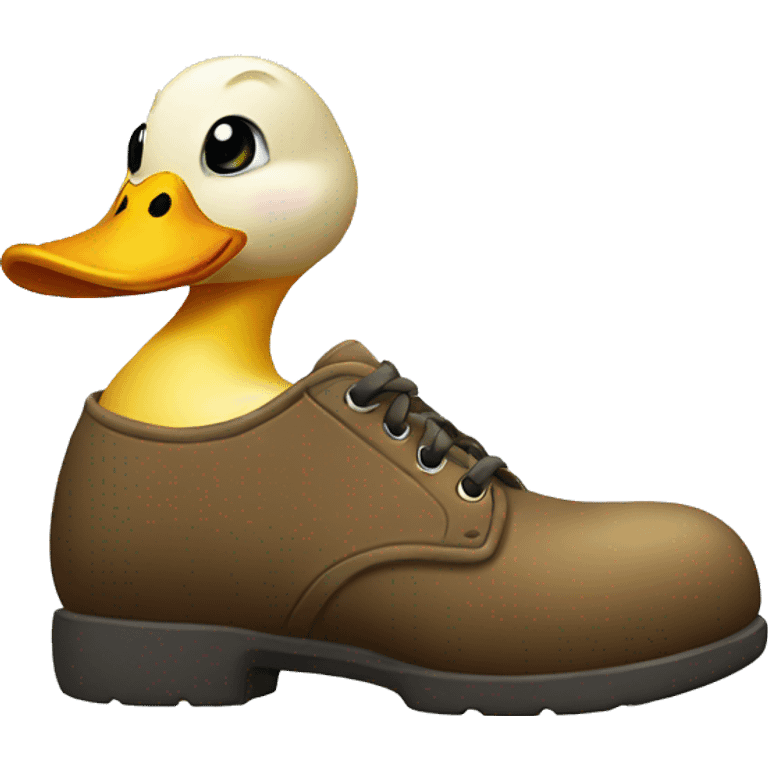 Duck with shoes  emoji