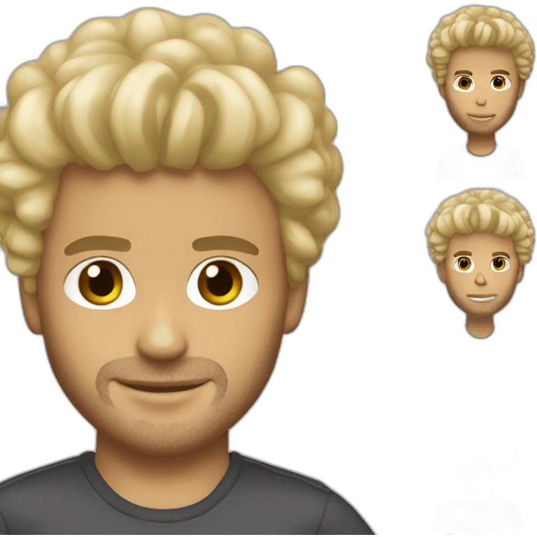 David beckham with blonde afro emoji