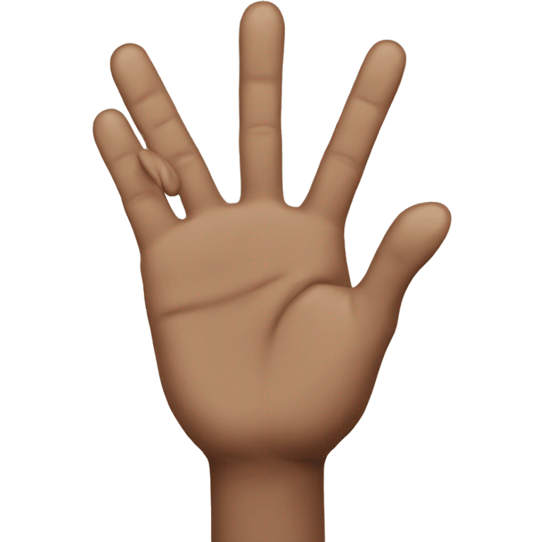 Three fingers emoji