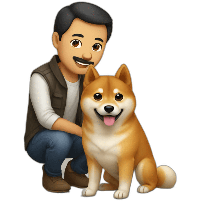 Shiba Inu with armenian man emoji