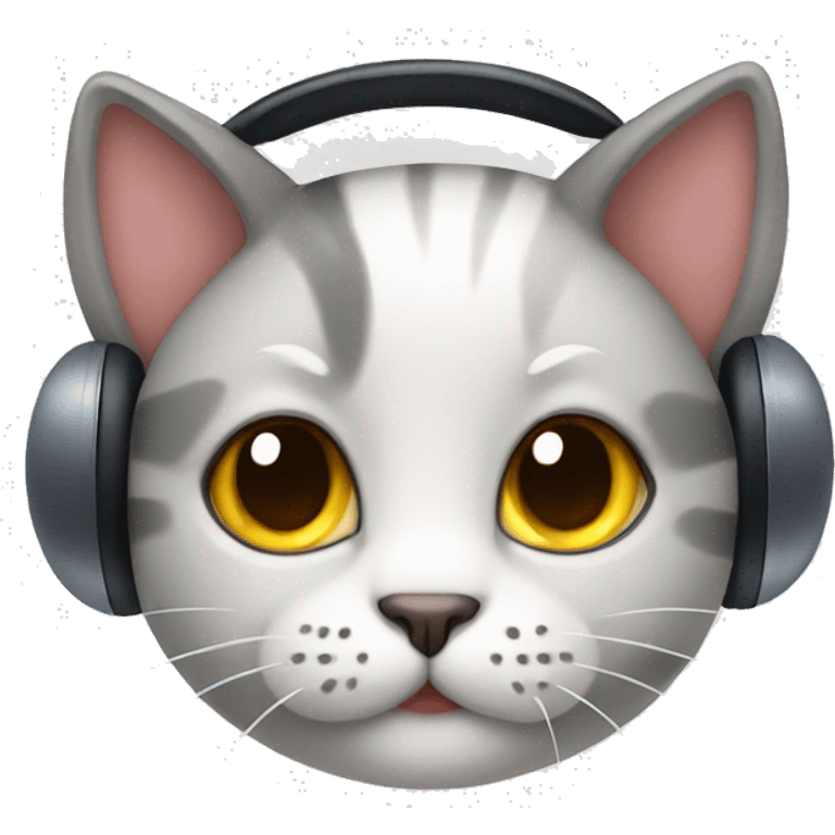 Cat wearing earmuffs emoji