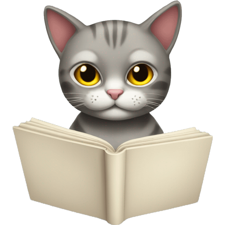 Reading cat emoji