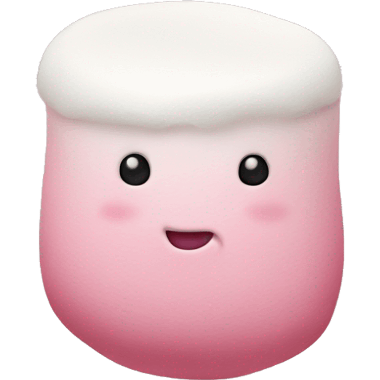 Realistic single pink marshmallow.  emoji