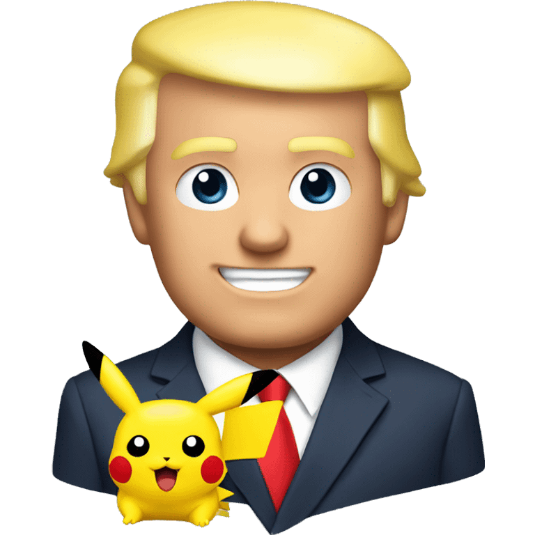 Trump en pikachu emoji