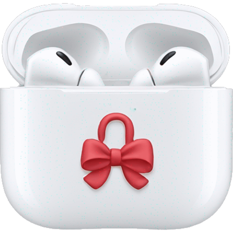 AirPod max with bows  emoji