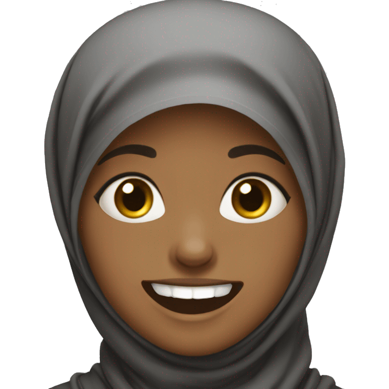 Black Hijabi cry laughing emoji