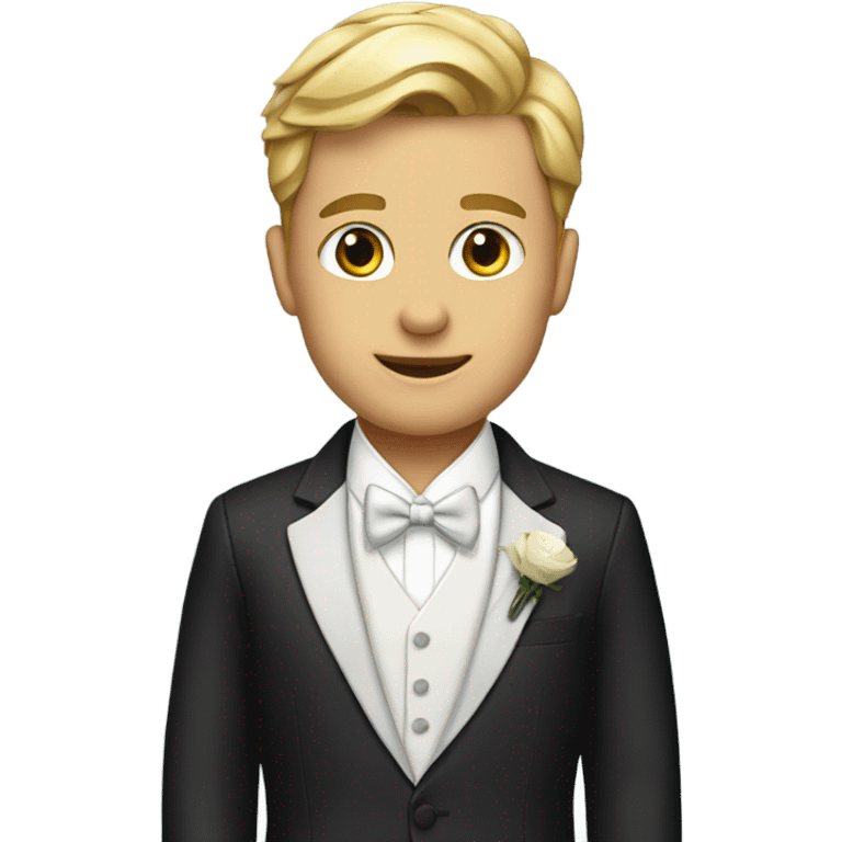 formal boys in stylish attire wedding emoji