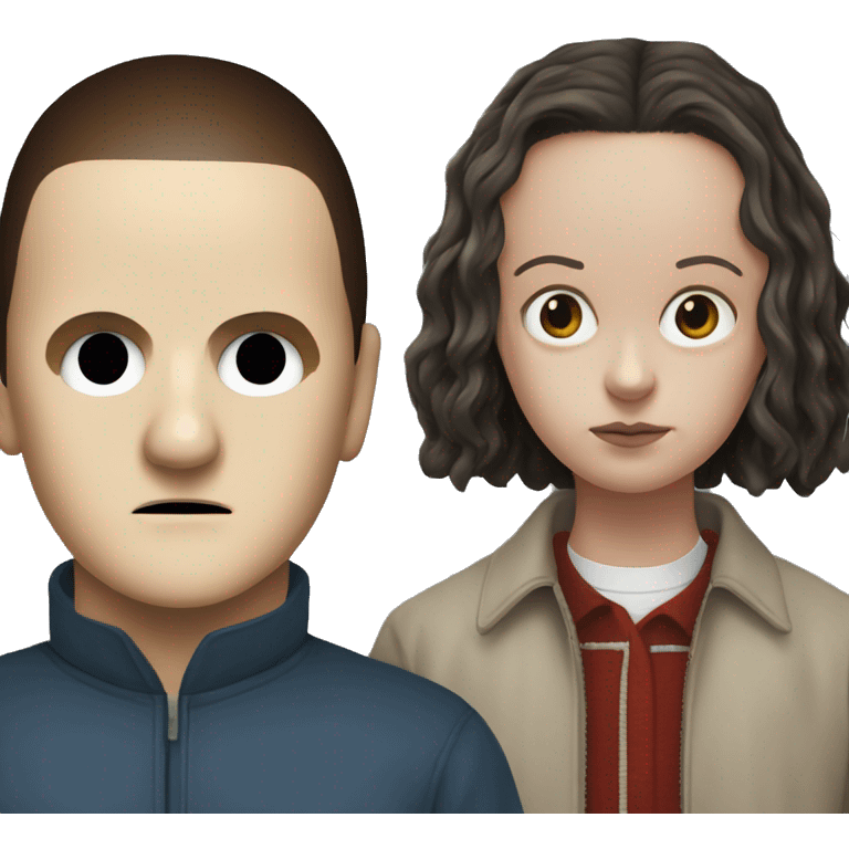 michael myers and eleven from stranger things emoji