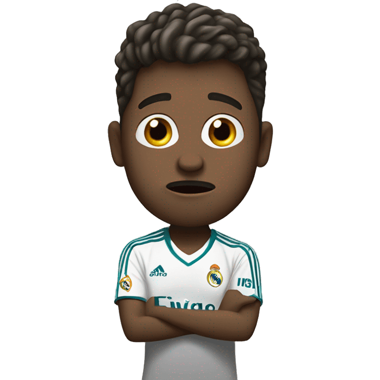 real madrid fan standing in a shock emoji