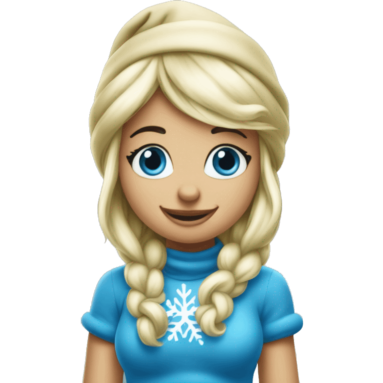 Christmas girl Smurfs  emoji