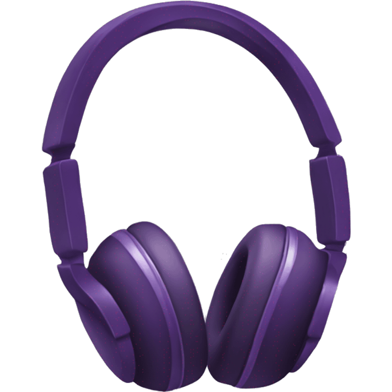 Dark plum purple headphones emoji