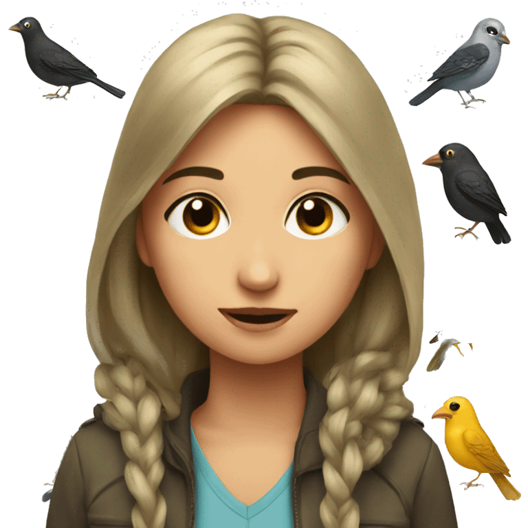 Birds Birds with a girl emoji