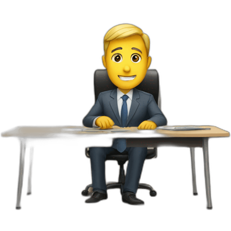 office man at the table emoji