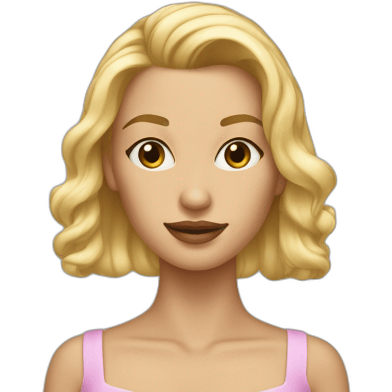 Sdanseuse sur pointe blonde emoji