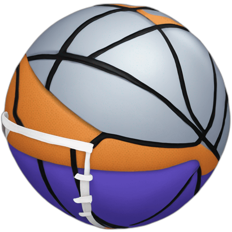 Ballon de basket pleurer de rire emoji