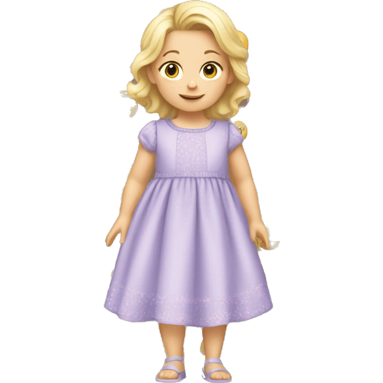 caucasian toddler in cute dress emoji