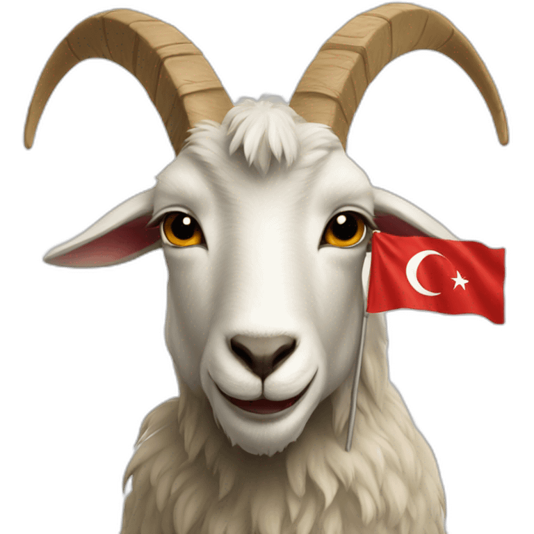 turkiye flag whit a goat emoji