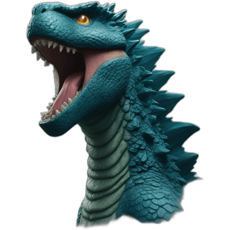 Godzilla (proportional) mouth closed (realistic) (Godzilla King of the Monsters, 2019) emoji