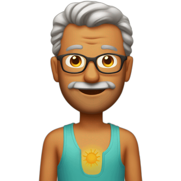 Sun dad in Goa emoji