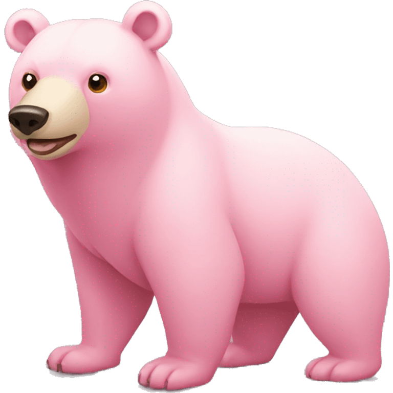 a bear and a light pink dodo  emoji